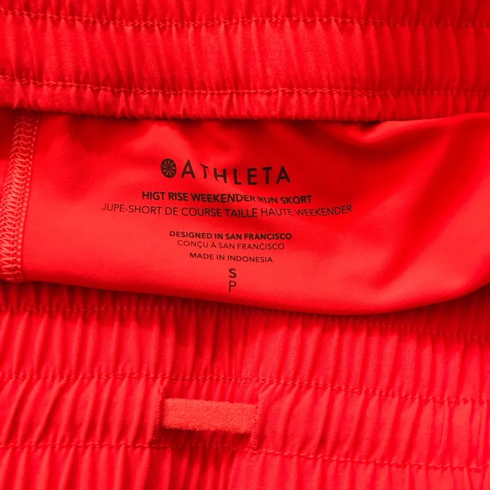 ATHLETA Weekender High Rise Run Skort Skirt Red Size Small - Picture 5 of 16